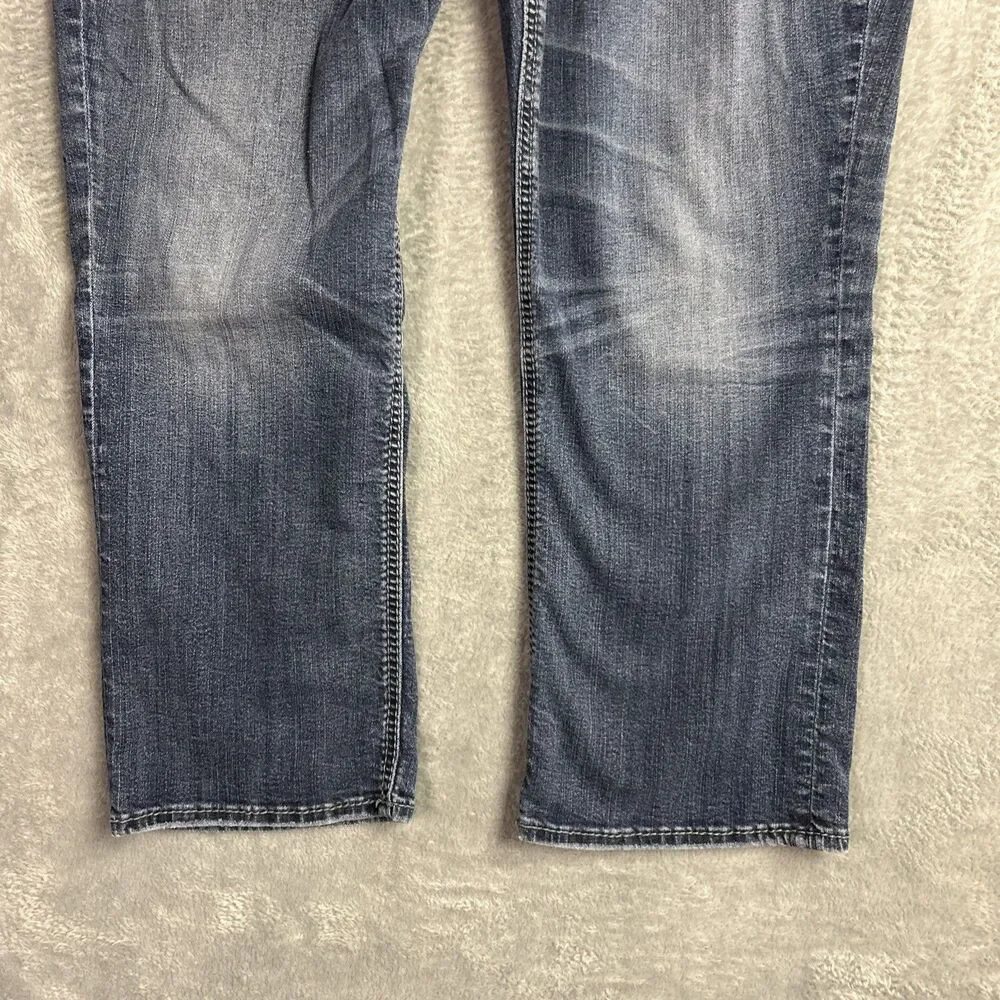 Silver Fluid Denim Suki Mid Capri Womens Jeans 14/23 Medium Wash Y2K